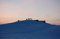 In vetta al Pizzo Formico e discesa al Rif. Parafulmen con amici in un tramonto di fuoco il 21 febbraio 09  - FOTOGALLERY